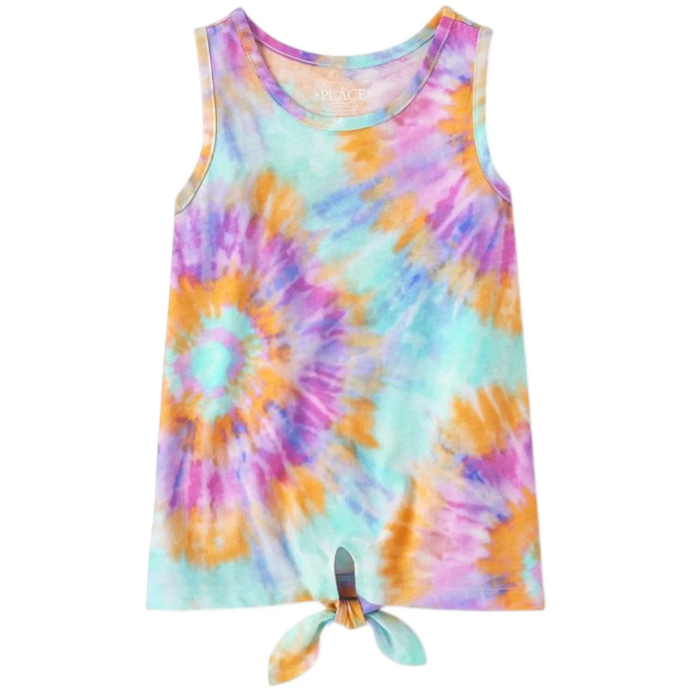 The Children's Place Kid's Girl Printed Tie Front Tank Tops Multi - Regular